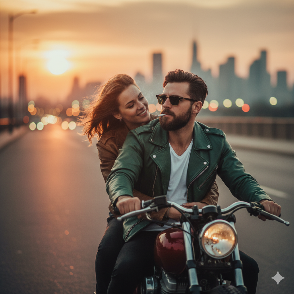 Vintage Ride at Dusk