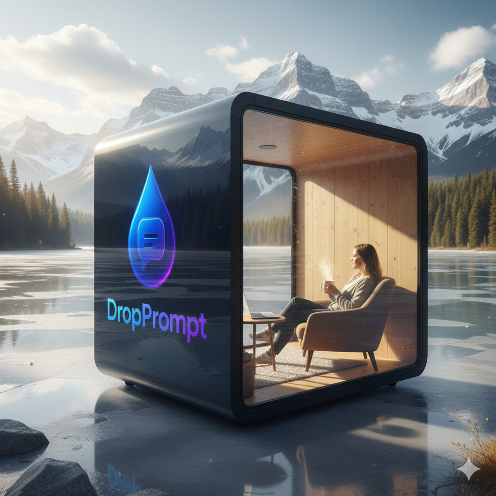 Cinematic Split-Design Glass Pod Product Experience Mockup