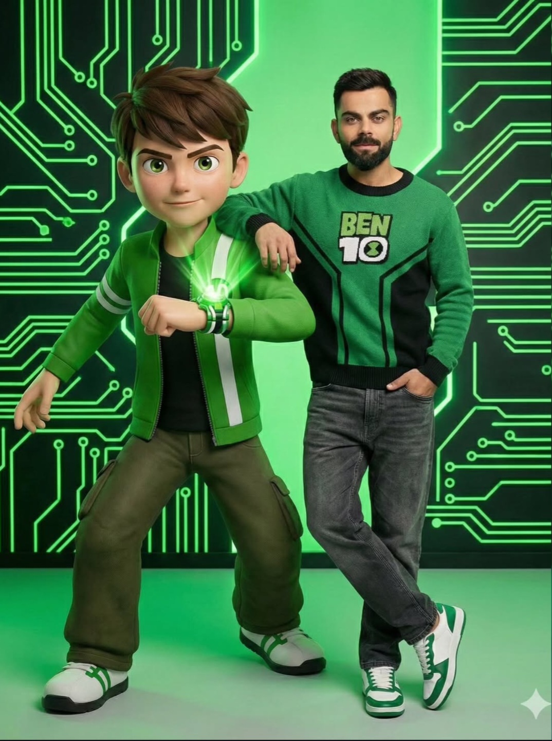 Hyper-Realistic Ben 10 Hero Fashion Prompt (Face-Preserved)