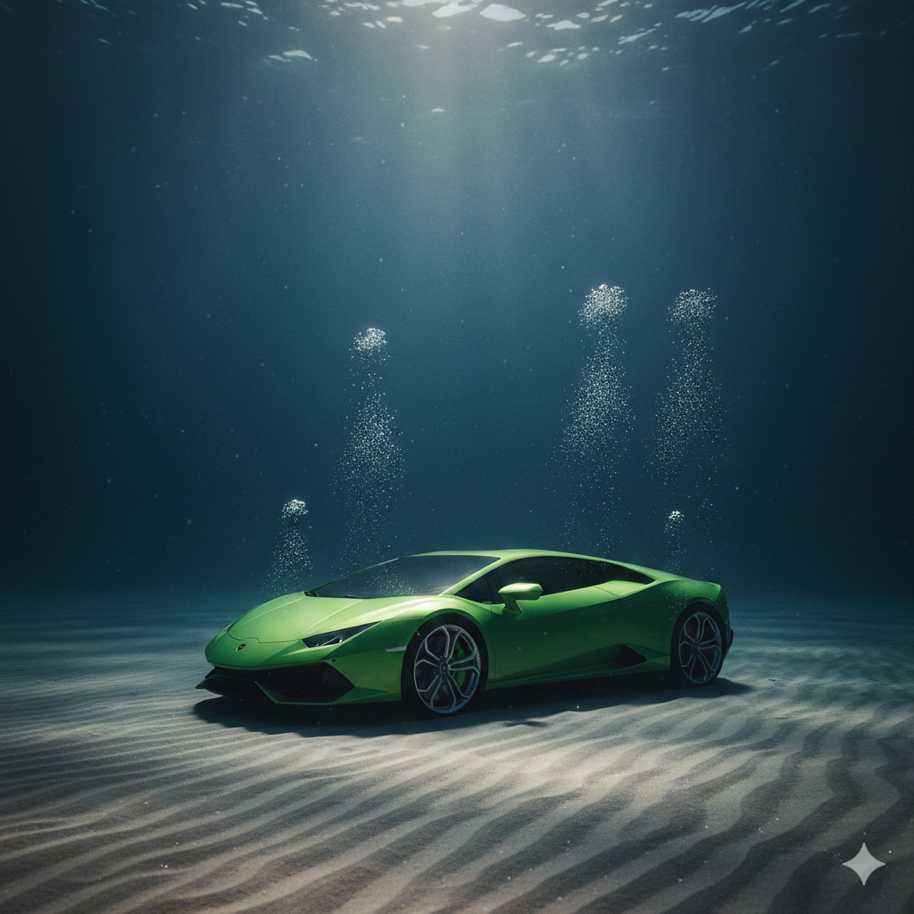 Ultra-Realistic Underwater Vehicle Cinematic Prompt