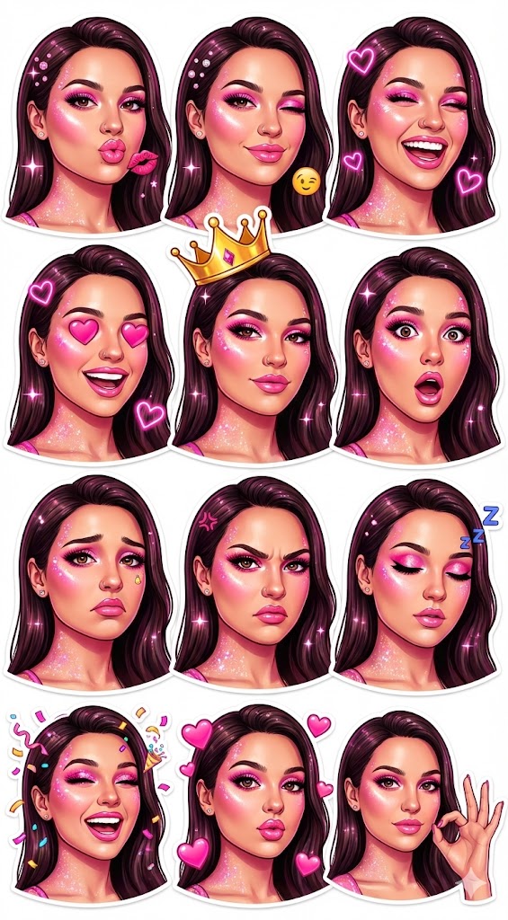 Glam Barbie Sticker Pack From Photo (Identity Lock)