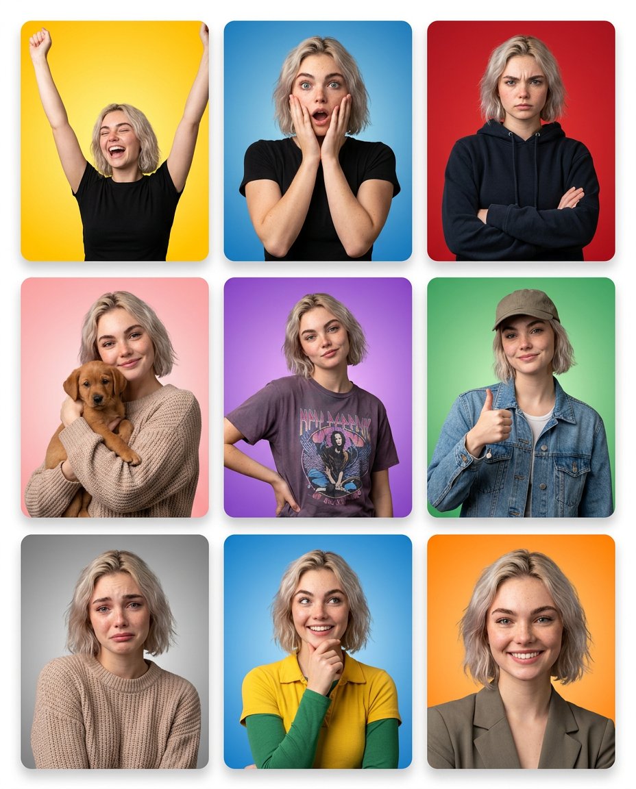 7 Emotions in 1 AI Grid 🤯
