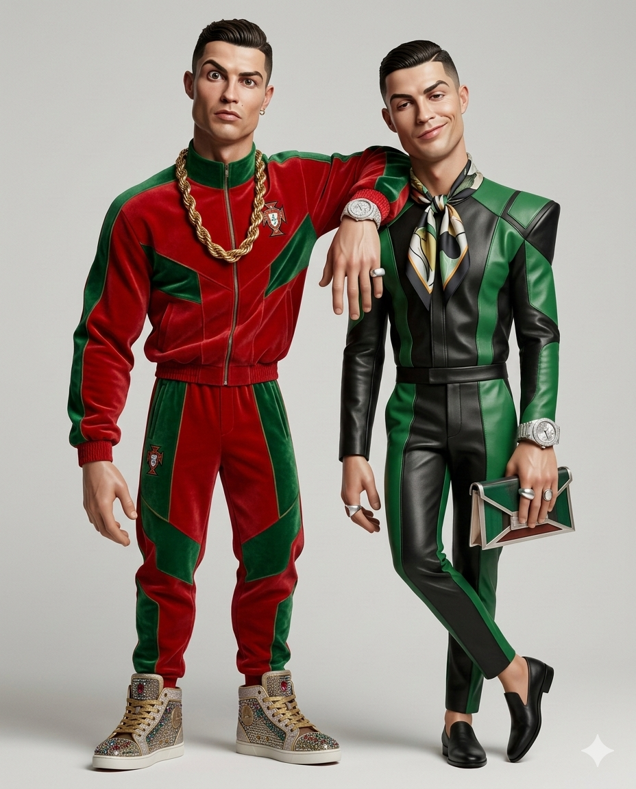 Stylized Fashion Duo Portrait