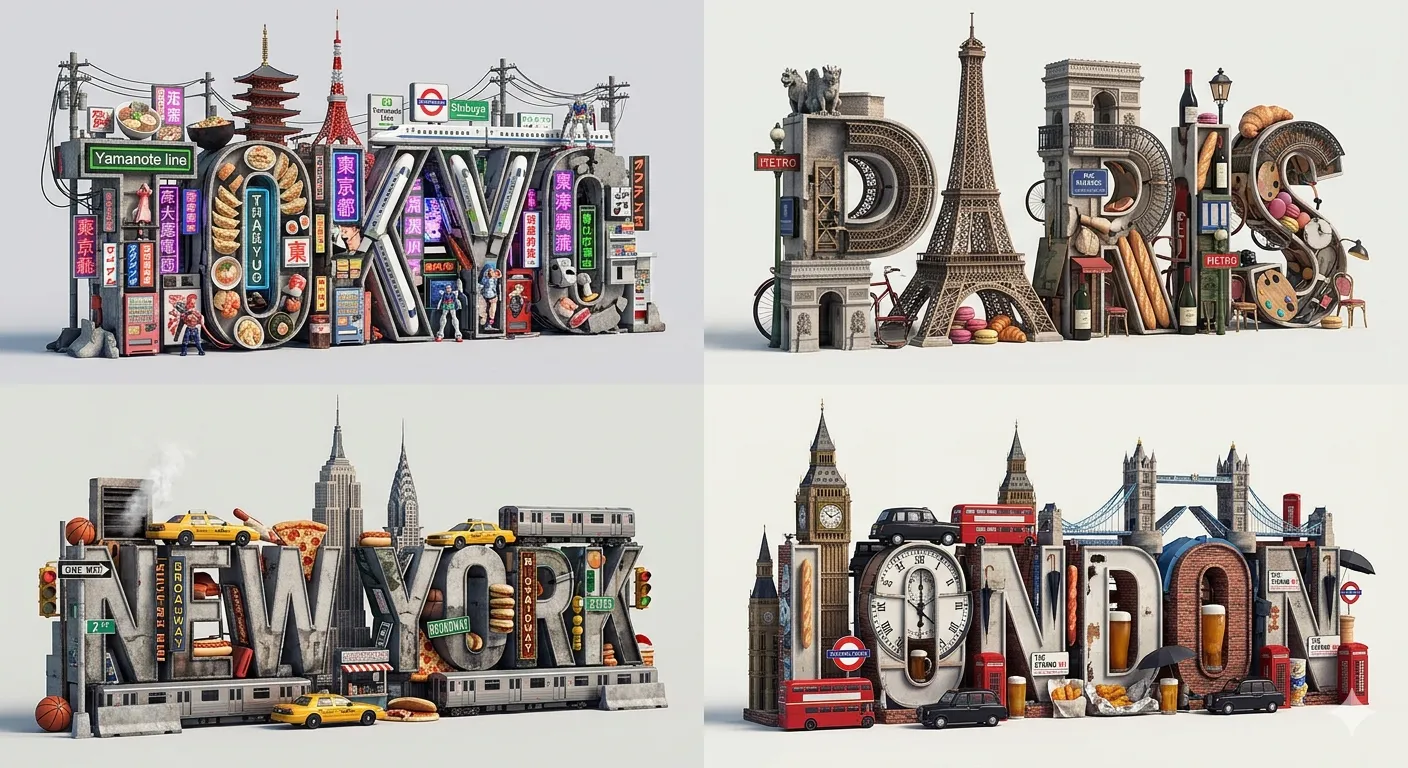 Iconic City Typography Grid
