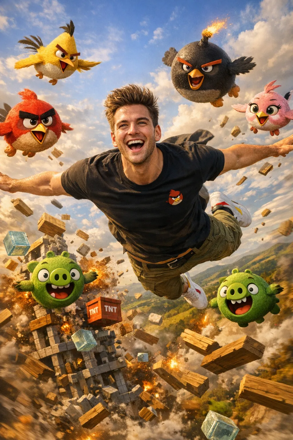 Flying with the Birds – Angry Birds Cinematic Portrait