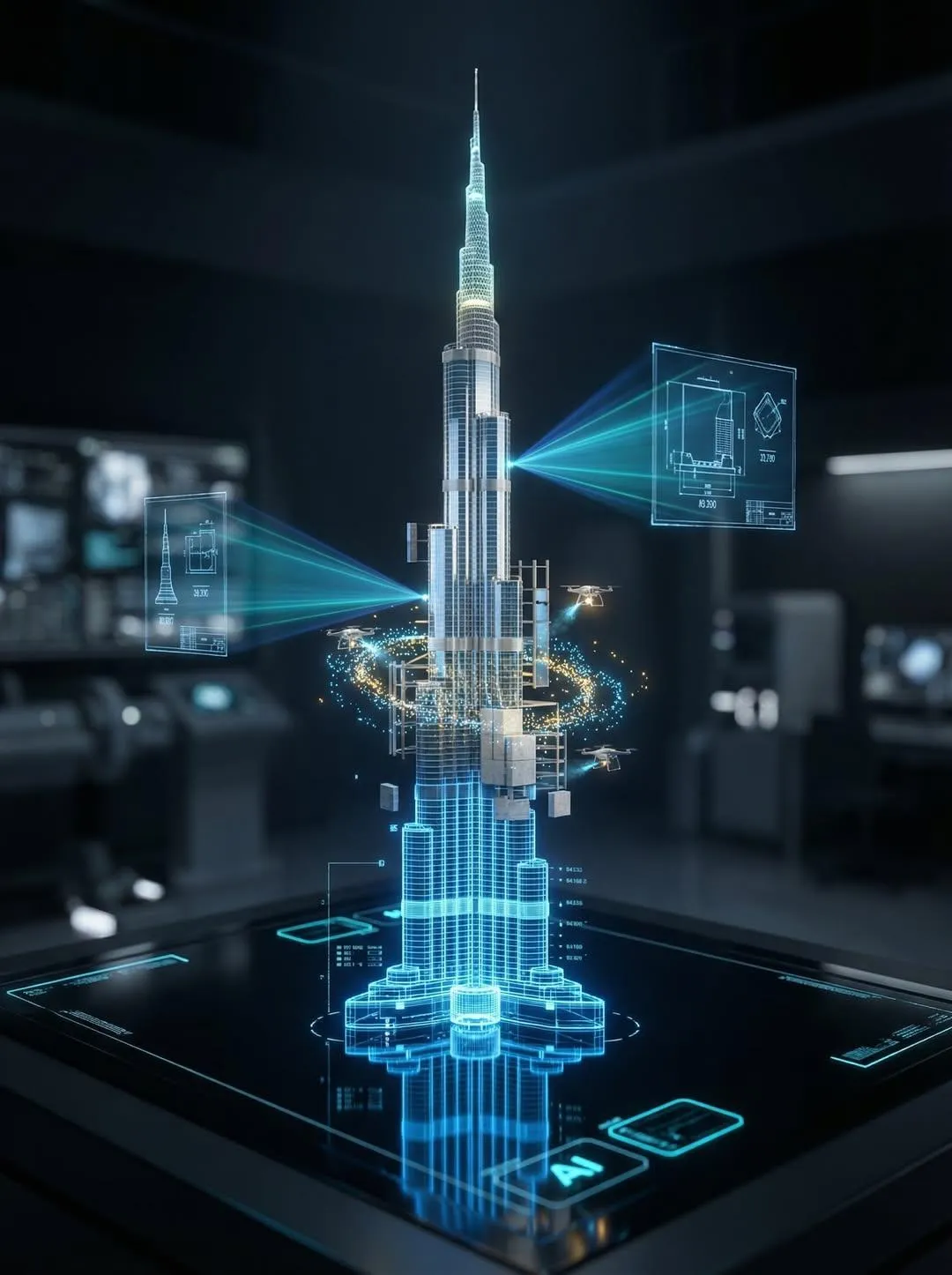 City Holographic Mock‑up – Futuristic Architectural Visualization