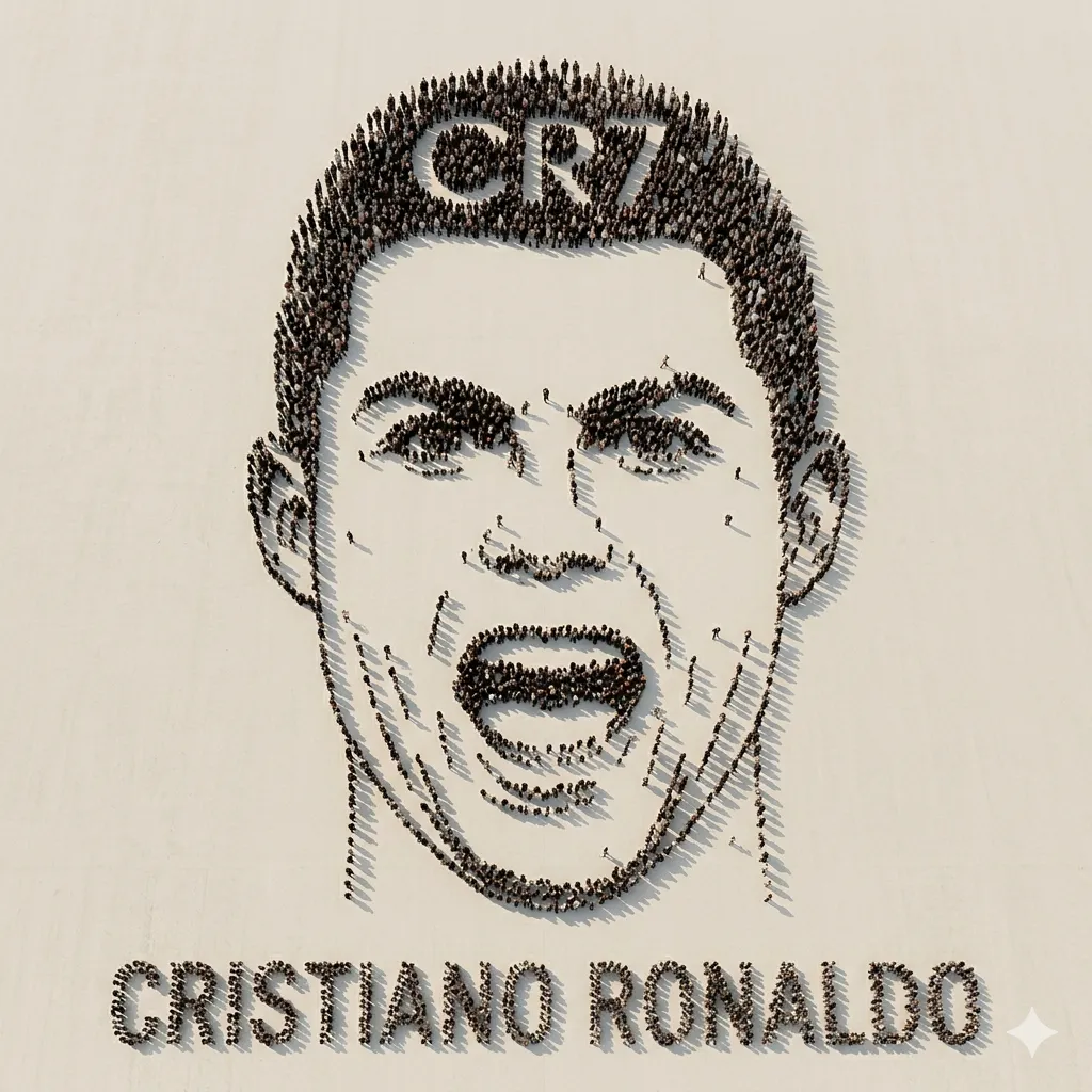 Crowd Portrait – Tiny People Face Formation