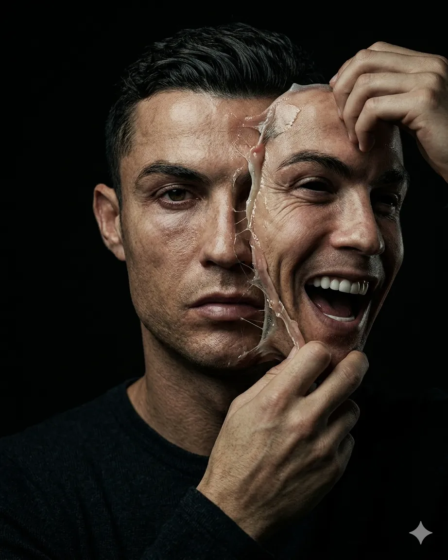 Mask of Happiness – Surreal High‑Fashion Portrait