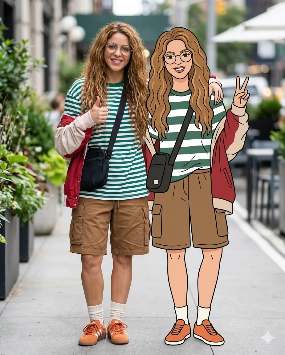 Real & Cartoon Duo – Street Fashion Scene