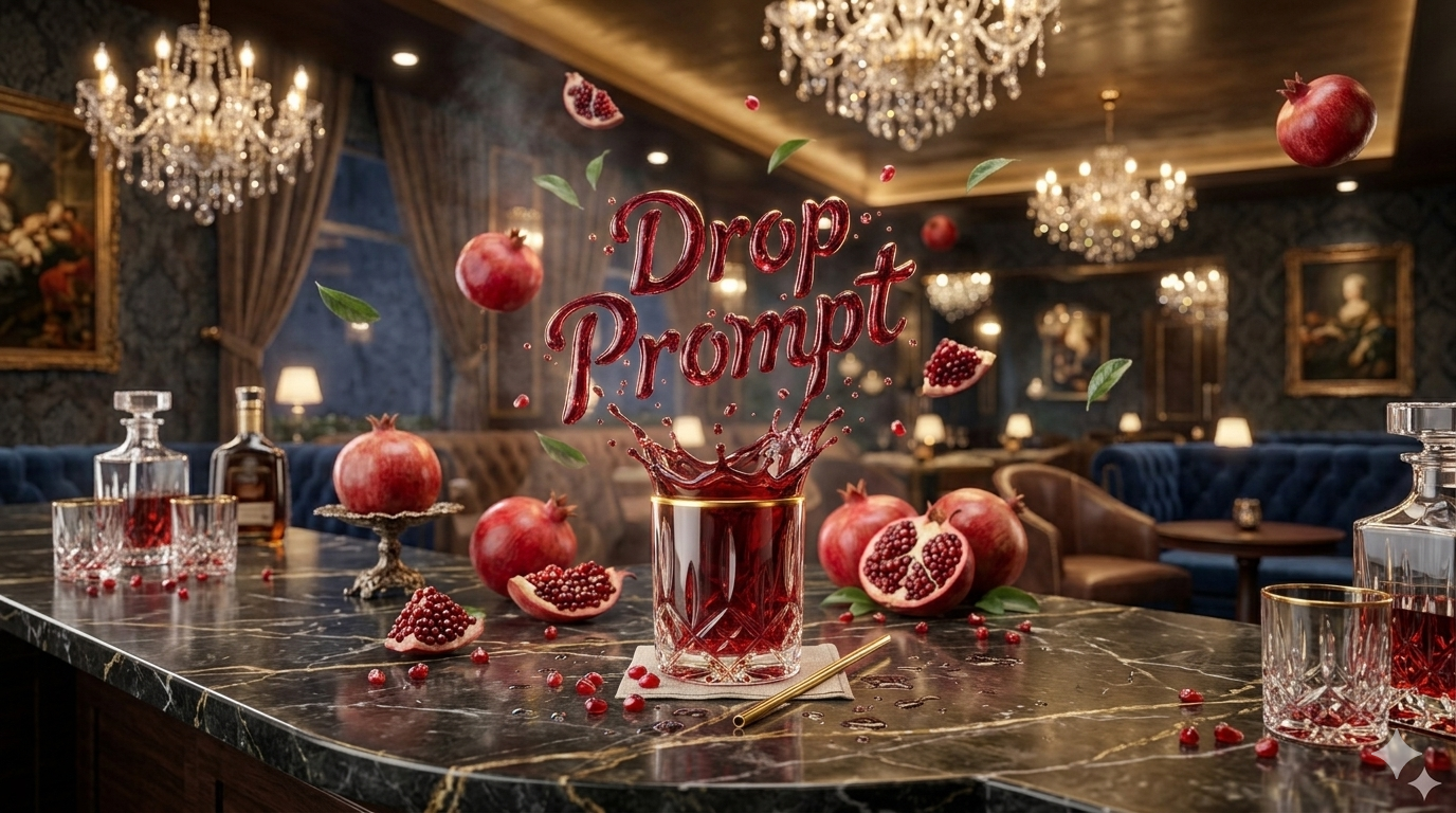 Luxury Pomegranate Juice Cinematic Splash Advertisement